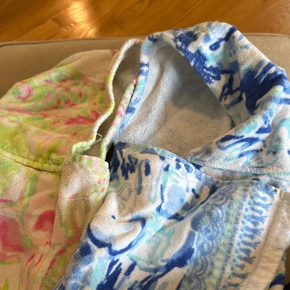 Set of 2 Lilly Pulitzer/Pottery Barn Hooded Baby Hooded Beach Towels
